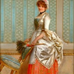 Elegantly attired servant